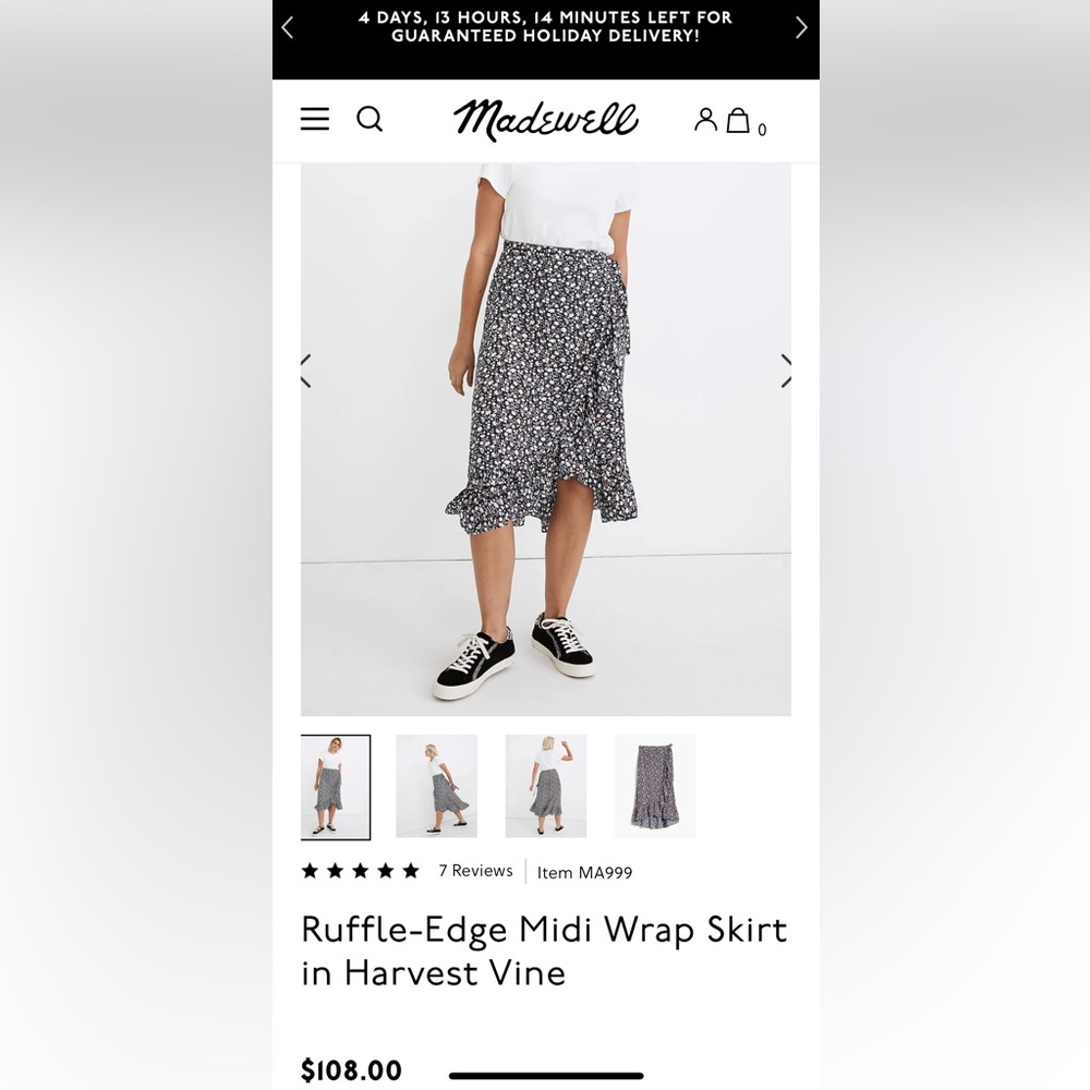 Madwell Floral Wrap Skirt